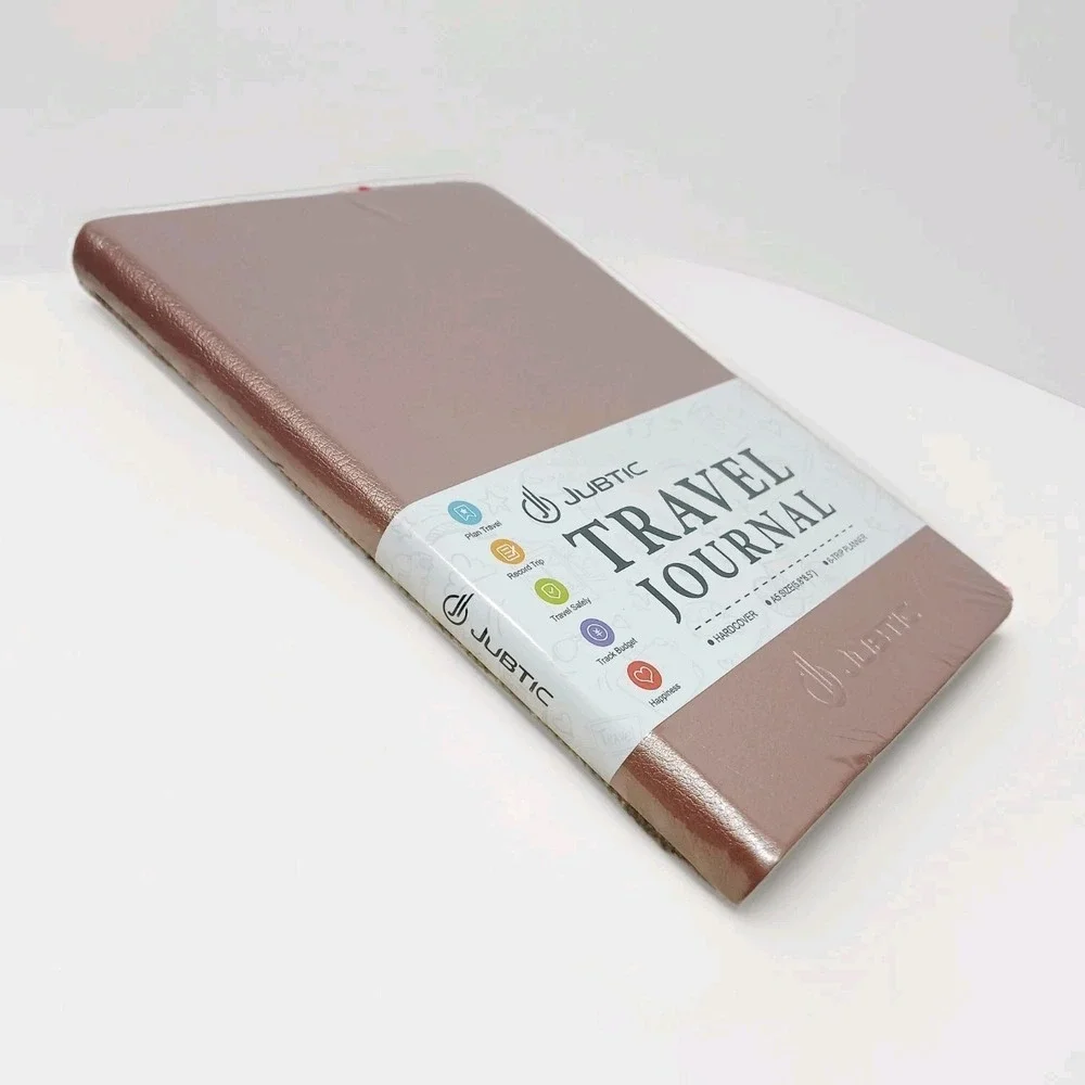 Travel Journal A5 Rose Gold‎ Faux Leather Sealed Wanderlust Vacation RV Planner